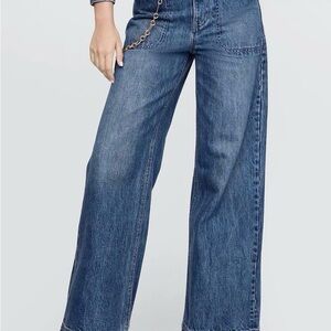 GAP X Cult Gaia Women’s Stride Chain Wide-Leg Denim Jeans